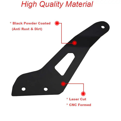 Rugged Roof Mount Brackets For 50 Inch And 52 Inch LED Light Bars Fits Maverick X3 And X3 Max 2017 2026 showing black powder coating