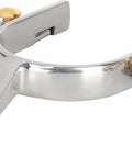 Stainless Steel Horse Spurs For Men And Women, Rustproof Boot Spurs With Brass Swing Buttons, American Style Cowboy Spurs, close-up