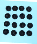 Heavy Duty 1000 Pack Finger Sleeve Protectors Soft Latex Tip Guards, displayed in rows on a blue background.