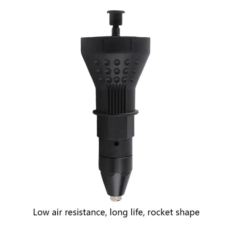 Kick Up Your DIY Game With This Electric Rivet Adapter For Drills. Effortless 2.4mm To 4.8mm Installation Plus Tough Three Claw Design Makes Vehicle Mods And Mechanical Upgrades A Total Breeze Without The Strain.. black electric rivet drill adapter, rocket shape, 2.4mm-4.8mm