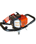 Powerful 52cc 2 Stroke Earth Auger Combo with durable frame and controls, EPA compliant for efficient post hole digging in hard soil and clay