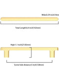 20 Pack 5 Inch Brushed Gold Cabinet Pulls Heavy Duty Solid Kitchen Cabinet Handles For Cabinets Dresser Drawers And Bathrooms Built To Last Rust Proof Hardware With Easy Install, gold handle dimensions