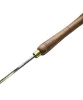 Pro Grade HSS Spindle Gouge Woodturning Chisel with walnut handle and brass ferrule for lathe work, 8 mm flute.