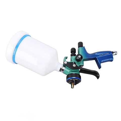 Pro Grade Hvlp Gravity Feed Paint Sprayer with Slick Adjustable Controls, 600ml cup and stainless nozzle for smooth coating.