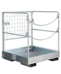 Heavy Duty Forklift Safety Cage And Man Basket With 1150 Lb Capacity built different rock solid rig, zinc coated mesh panels, foldable design.