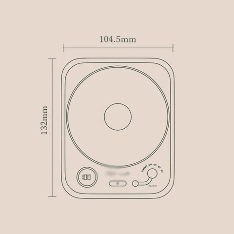 Smart Home Cup Warmer Heating Plate With Smart Temp Control Keeps Your Daily Sips Locked And Toasty Auto Shutoff Safety Feature 25 Watt Energy Savers Green Coaster Drink Heater For Coffee And Milk Tea size dimensions top view