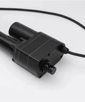 Close-up of Badass 10000N IP67 Linear Actuator With Mechanical Clutch for Heavy Duty use, showing motor and connection.