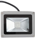 Onythral RGB LED Flood Light for Garden Lighting Remote Control, top view showcasing silver housing and LED bulb design.