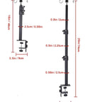 Heavy Duty Flex Shaft Rotary Tool Hanger Stand With Table Clamp, Height Adjustable From 14 To 28 Inches, front view