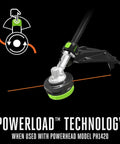 16-Inch Carbon Fiber String Trimmer Attachment With PowerLoad For 56-Volt Multi-Head System, Compatible With PH1420 And PH1400