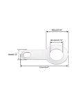 Soldering Lug Plate Ring Terminal For PCB Wiring 12x6x3.2mm Solid Wire Connection with dimensions marked