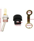 Two Pack Chainsaw Kill Switch Replacement Kit For 45cc To 58cc Gas Engines, showing switch components with measurements