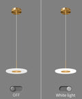 Gold Modern Pendant Light 3 Pack LED Ceiling Fixtures 6000K Cool White Mini Pendant Lighting for off and on modes