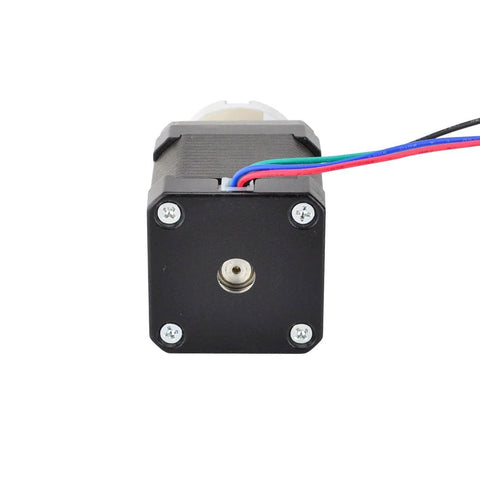 Front view of Nema 17 Geared Stepper Motor With Planetary Gearbox 5 To 1 Gear Ratio 0.35 Degree Step Angle Bipolar 4 Wire