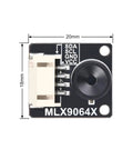 Thermal Imaging Camera MLX90640-D110 32x24 IR Array With I2C Interface front view showing connectors