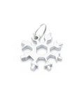 Compact Snowflake Shaped Multi Tool Wrench for Eyewear, Bike and Camping Repairs, metal EDC hex key set, front view