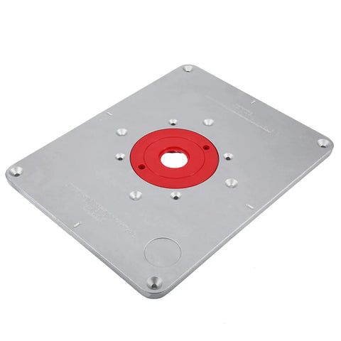 Premium Aluminum Router Table Insert Plate With Easy Adjust Flip Top Design, sturdy dual insert kit for clean woodwork.