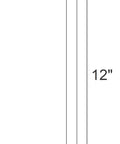 Diagram of 12-inch pin with 1-inch loop for DIY AR500 Silhouette Target Swingers Eight Piece NRA IHMSA Compatible Rifle Ready Set.