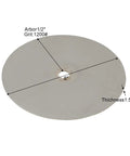 Six-Piece Diamond Flat Lap Wheel Discs 8 Inch By One Half Inch Arbor Pro Grade with Grit 1200, 1.5mm thick, top view