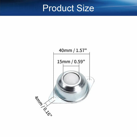 Top Shelf Flange Mounted Ball Transfer Bearings With Smooth Rollin Nylon Wheels 360 Degree Swivel For Work Benches And Utility Carts White 22 Pound Capacity Two Pack