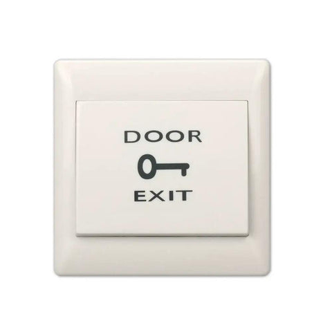 White wall-mounted exit button from Heavy Duty Electric Strike Door Lock System With RFID Card PIN Code Access ANSI North American Standard