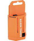 Orange dispenser for Utility Knife Blade Dispenser With Fifty Triple Ground Replacement Blades For Long Lasting Sharpness