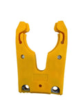 Bulletproof ISO30 Tool Holder Clamp Forks For ATC Spindle CNC Machines, yellow plastic design, close-up view showing detail.