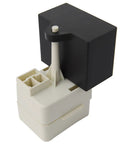 Refrigerator Start Relay And Capacitor Replacement For Whirlpool And Kenmore Fridges Fits W10416065 PS8746522 67003186 shown in detail