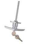 Zinc Alloy T Handle Lock With Rear Fix, Keyed Differ For Caravan RV Trailer Shed And Campervan, Silver, with two keys