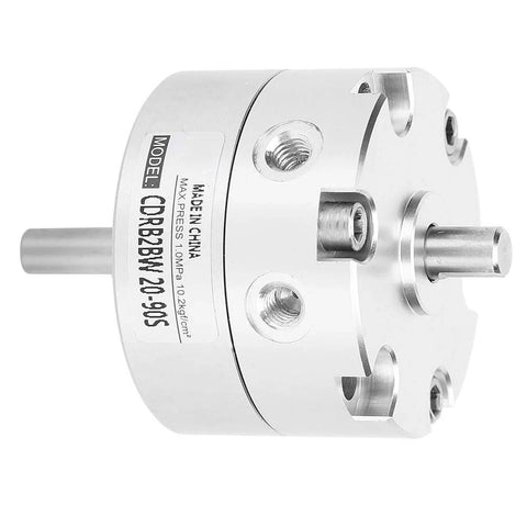 20mm mini rotary pneumatic actuator, stainless steel, vane-type, side view