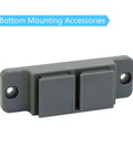 Extra Wide Retractable Baby Gate Replacement Parts Kit Gray Bottom Mounting Bracket with Screw Holes