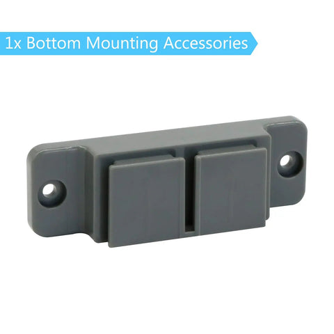 Extra Wide Retractable Baby Gate Replacement Parts Kit Gray Bottom Mounting Bracket with Screw Holes