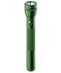 Three Cell D Size Flashlight Dark Green Box With White Star Krypton Lamps, High Intensity Beam For Long Range Visibility, Rugged Aluminum Construction