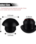 Six Pack Rubber Oil Filler Plugs For 8mm Holes In Hydraulic Reservoirs, Flat Head Bung 0.31 Inch Size Diagram