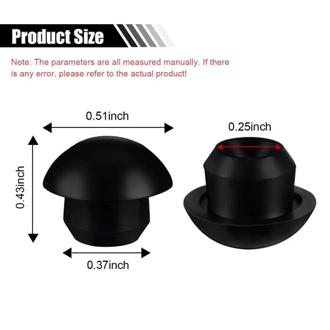 8mm Flat Head Rubber Oil Filler Plug Set For Hydraulic Jack Reservoir Hole DIY Friendly 12 Pieces Replacement Bung For Floor Jack And Horizontal Top Pressure Rods