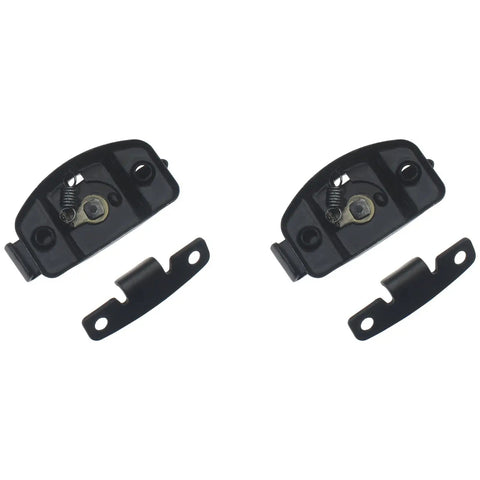 Close-up of 6 Piece Align And Lock Table Connectors Hella Tough Metal Table Leaf Fasteners with metal spring mechanism.