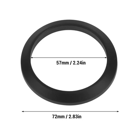 57mm Silicone Group Head Gasket Seal For Espresso Machines Replacement Brew Seal Ring shown with dimensions