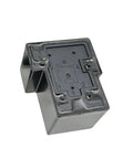 Bottom view of 12 Volt DC General Purpose Power Relay 30 Amp 4 Pin With Quick Connect Terminals for Auto and Industrial Use.
