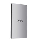 Silver ES3 1TB External SSD Portable USB 3.2 Gen 2 Drive, sleek design side view, for Mac, PS5, Xbox, IPhone 16 and 15, Laptop, PC
