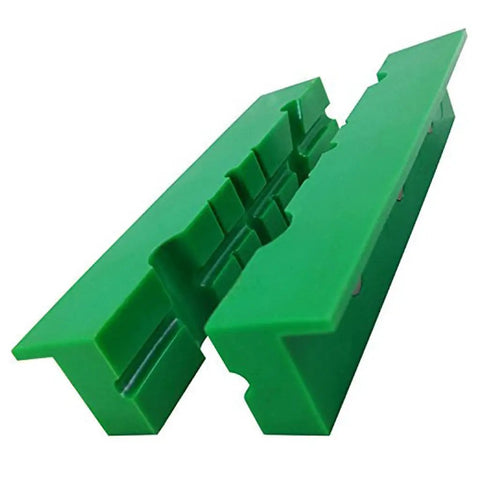 Soft Vise Jaw Pad For Metal And Wood Bench Vise Magnetic Protective Strip With Multi Groove Design in green color