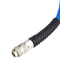 Rock Solid Heavy Duty PVC Air Compressor Hose 2 Pack 30 Meter Length 300 Psi Max Pressure Reinforced Polyester Braid close-up of quick connect coupling