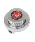 Manual Adjustable Fuel Pressure Regulator Kit With Chrome Silver Body And Gold Plated Fittings For Carburetor Systems, logo view