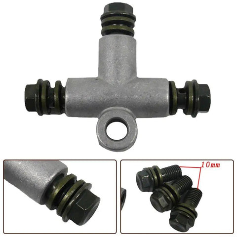 Hydraulic Brake Hose T Connector Aluminum Alloy Oil Tube Coupler For Motorcycles ATVs Scooters Dirt Bikes And Mopeds Upgrade Your Braking System