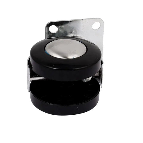Heavy Duty Alloy Swivel Office Chair Casters With Brakes Twin Wheel Plate Caster 2 Inch Black Durable Plastic Core