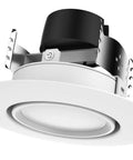 Heavy Duty 8 Pack Of 4 Inch Led Recessed Downlights Featuring Slick Gimbal Design For Fast Retrofit Installations And Tight Spaces Delivers Badass Bright Cool White Illumination, showing a gimbal recessed downlight.