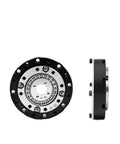 Front and side view of Strain Wave Gear Hollow Shaft 42mm Nema 11 BLDC Motor Speed Reducer 100 To 1 Gearbox for robot arm precision motion control.
