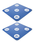 Dual Sided Indoor Fencing Target Set With Weather Resistant Rubber Targets, dark blue, dual number layout, portable 2 pack