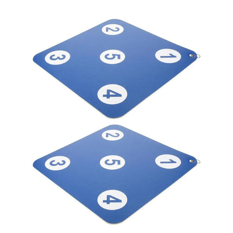 Dual Sided Indoor Fencing Target Set With Weather Resistant Rubber Targets, dark blue, dual number layout, portable 2 pack