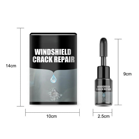 Windshield Chip And Crack Repair Kit For Auto Glass And Mirrors, Fast DIY Glass Fix Tool With Repair Fluid To Stop Cracks From Spreading