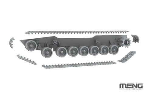 1/72 M1A2 SEP Abrams TUSK II Ready To Assemble Model Kit with Photo Etched Parts, tank tracks and wheels displayed.
